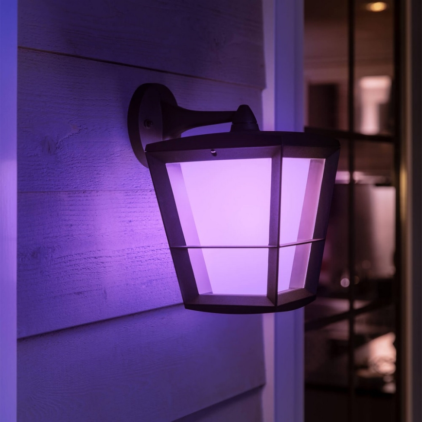 Philips - Вуличний світлодіодний настінний RGBW світильник з регулюванням яскравості Hue ECONIC LED/15W/230V 2000-6500K IP44