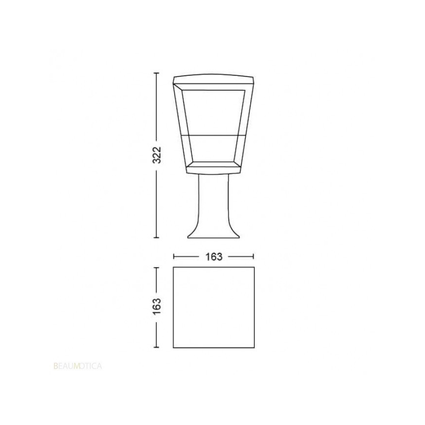Philips - Светодиодная уличная RGBW-лампа с регулированием яркости Hue ECONIC LED/15W/230V IP44
