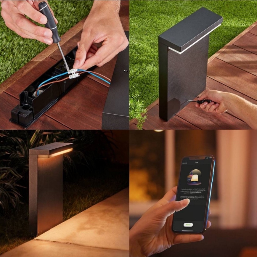 Philips - Светодиодная уличная RGBW-лампа с регулированием яркости Hue NYRO LED/13,5W/230V 2000-6500K IP44