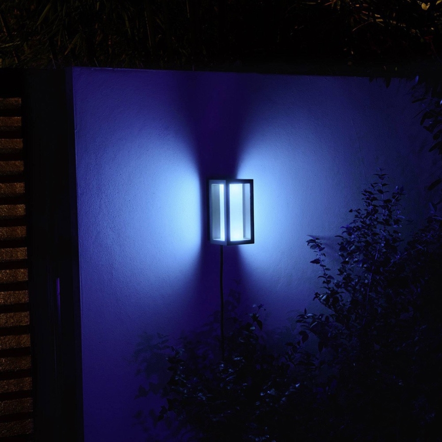Philips - LED RGBW Вуличний настінний світильник з регулюванням яскравості Hue IMPRESS 2xLED/8W/24V 2000-6500K IP44