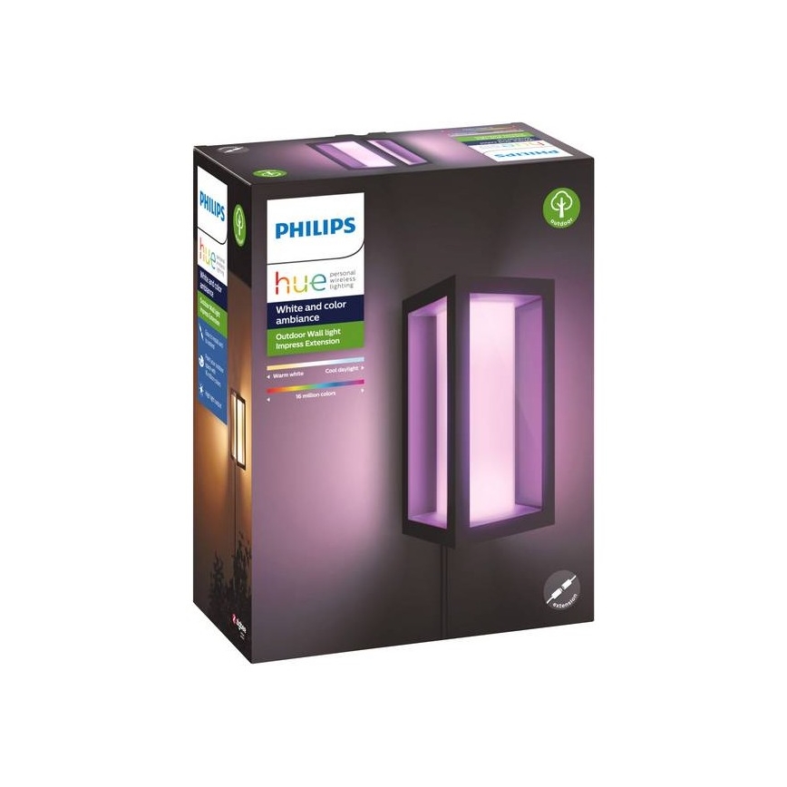 Philips - LED RGBW Вуличний настінний світильник з регулюванням яскравості Hue IMPRESS 2xLED/8W/24V 2000-6500K IP44