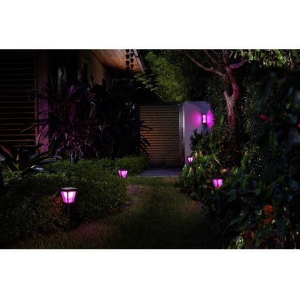 Philips - LED RGBW Вуличний настінний світильник з регулюванням яскравості Hue IMPRESS 2xLED/8W/24V 2000-6500K IP44