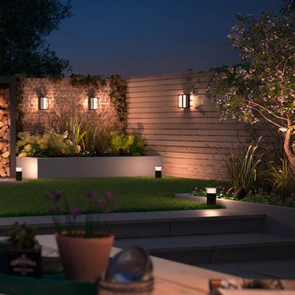 Philips - LED RGBW Вуличний настінний світильник з регулюванням яскравості Hue IMPRESS 2xLED/8W/24V 2000-6500K IP44