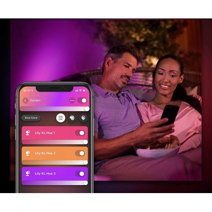 Philips - RGB Вулична LED лампа з регулюванням яскравості Hue LILY LED/15W/230V IP65