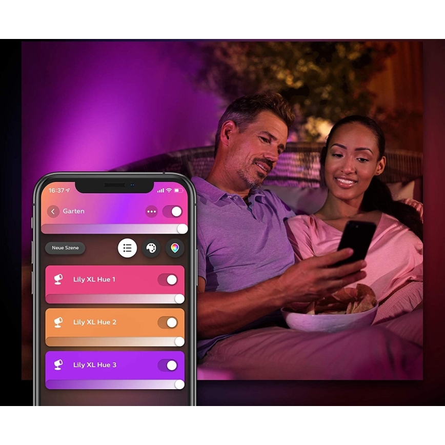 Philips - RGB Вулична LED лампа з регулюванням яскравості Hue LILY LED/15W/230V IP65