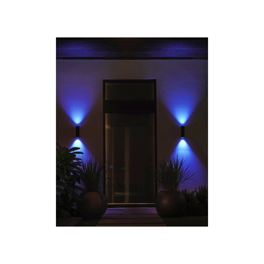 Philips - LED RGBW Вуличний настінний світильник з регулюванням яскравості Hue APPEAR 2xLED/8W/230V IP44