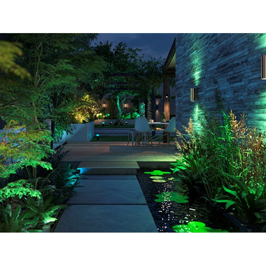 Philips - LED RGBW Вуличний настінний світильник з регулюванням яскравості Hue APPEAR 2xLED/8W/230V IP44