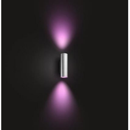 Philips - LED RGBW Вуличний настінний світильник з регулюванням яскравості Hue APPEAR 2xLED/8W/230V IP44