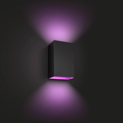 Philips - Уличный светодиодный настенный RGBW-светильник с регулированием яркости Hue RESONATE 2xLED/8W/230V 2000-6500K IP44