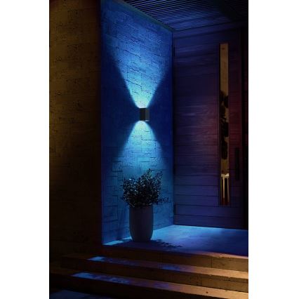 Philips - Уличный светодиодный настенный RGBW-светильник с регулированием яркости Hue RESONATE 2xLED/8W/230V 2000-6500K IP44