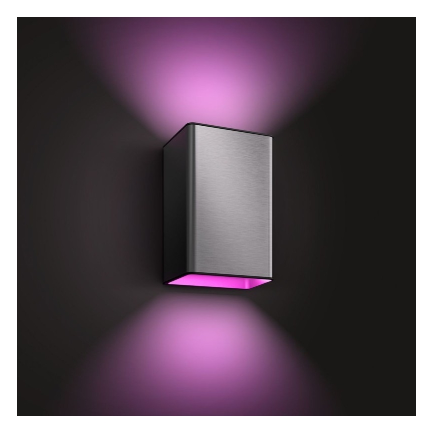 Вуличний світлодіодний настінний RGBW світильник з регулюванням яскравості Hue RESONATE 2xLED/8W/230V 2000-6500K IP44