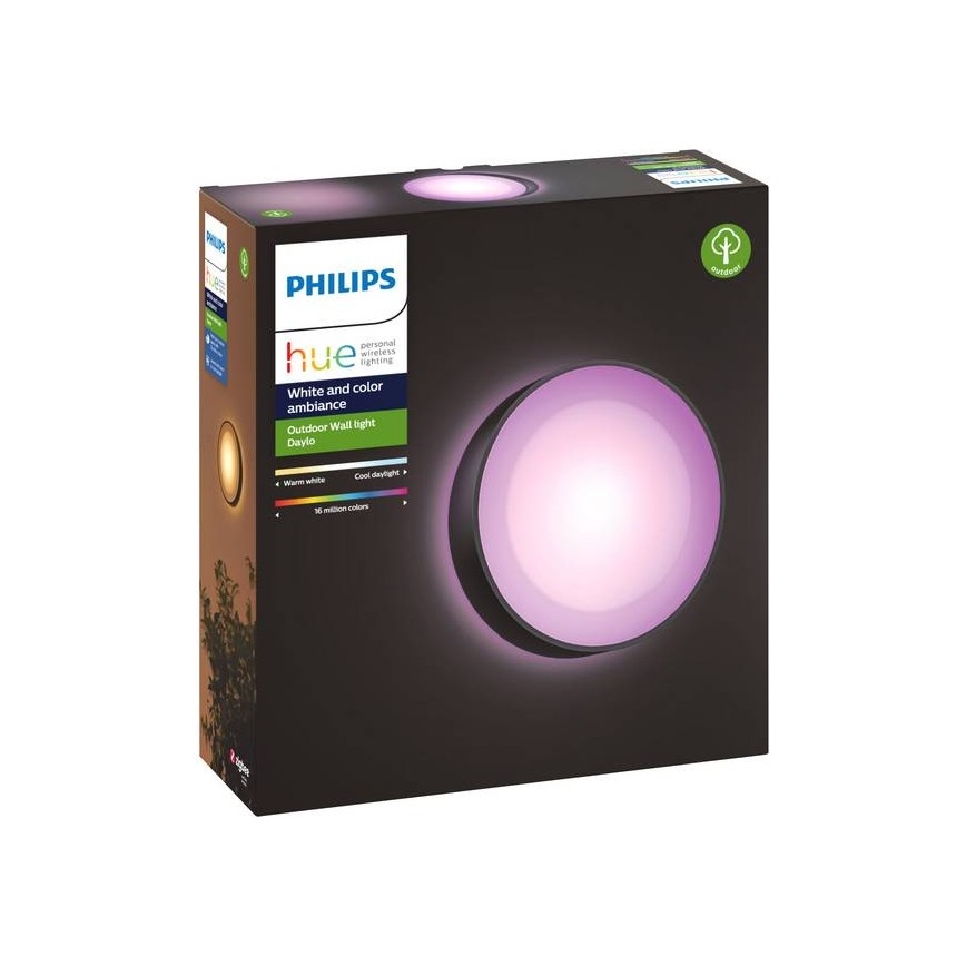 Philips - Уличный светодиодный настенный RGBW-светильник с регулированием яркости Hue DAYLO LED/15W/230V 2000-6500K IP44