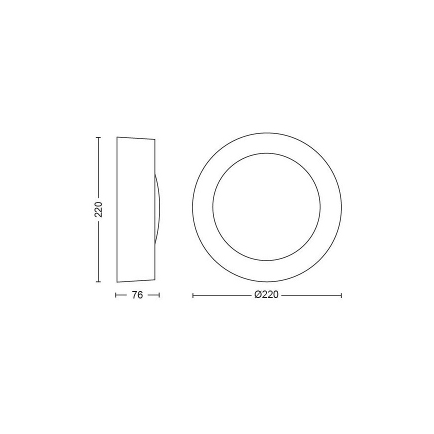 Вуличний світлодіодний настінний RGBW світильник Hue DAYLO LED/15W/230V 2000-6500K IP44