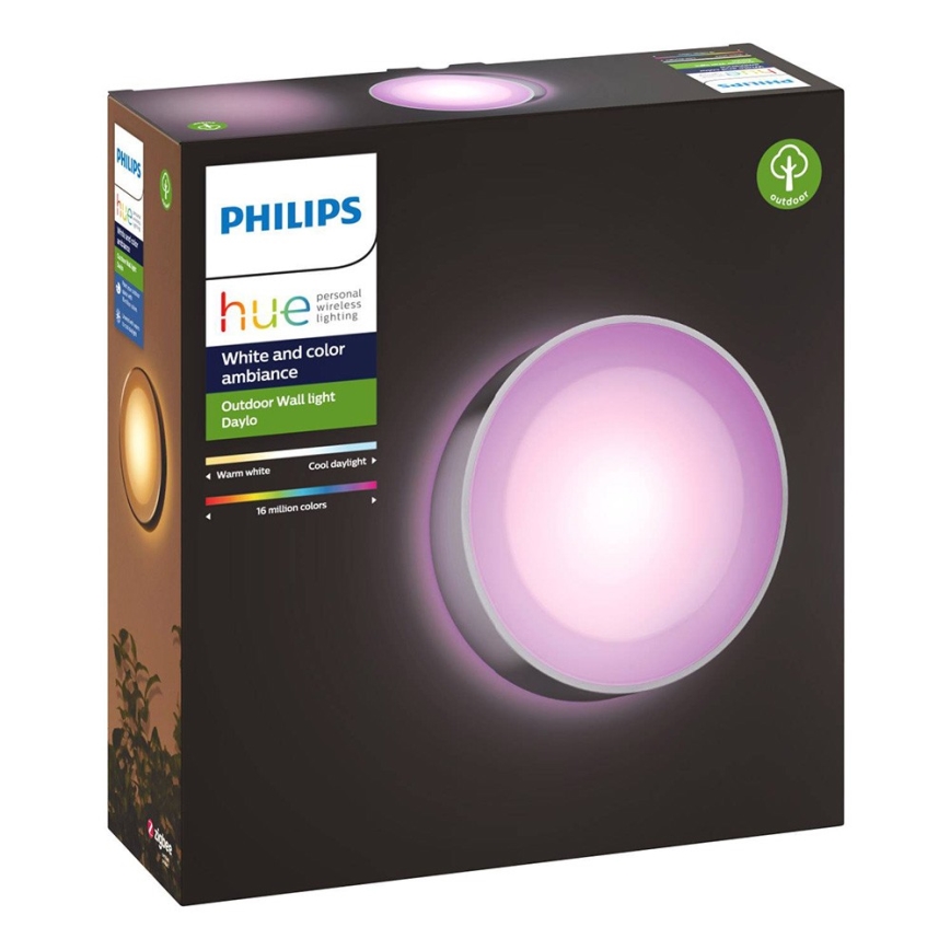 Вуличний світлодіодний настінний RGBW світильник Hue DAYLO LED/15W/230V 2000-6500K IP44