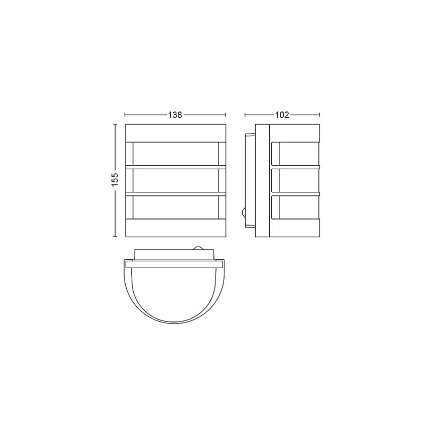 Philips - Уличный настенный светильник 1xE27/60W/230V IP44 антрацит