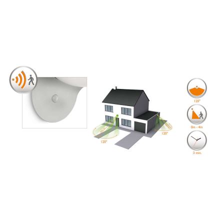 Philips 17808/87/16 - Світлодіодна світильник на сонячній батареї з датчиком MYGARDEN DUSK 1xLED/1W/3,7V IP44