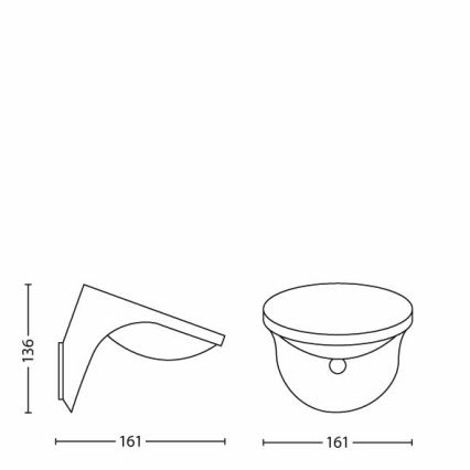 Philips 17808/87/16 - Світлодіодна світильник на сонячній батареї з датчиком MYGARDEN DUSK 1xLED/1W/3,7V IP44