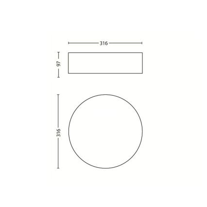 Philips - Стельовий світильник 2xE27/23W/230V
