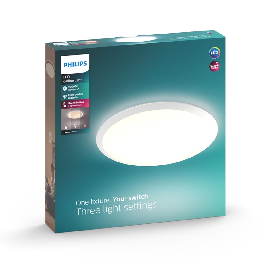 Philips - Светодиодный потолочный светильник с регулированием яркости LED/18W/230V