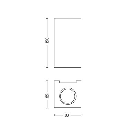 Philips 33012/17/PN - Настінний світильник GABARDINE 2xGU10/50W/230V
