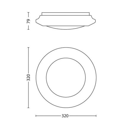 Philips - Светодиодный потолочный светильник LED/16W/230V 2700K