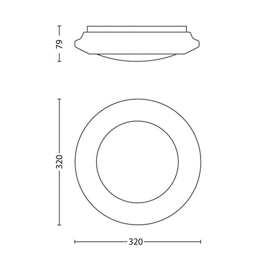Philips - Светодиодный потолочный светильник LED/16W/230V 2700K