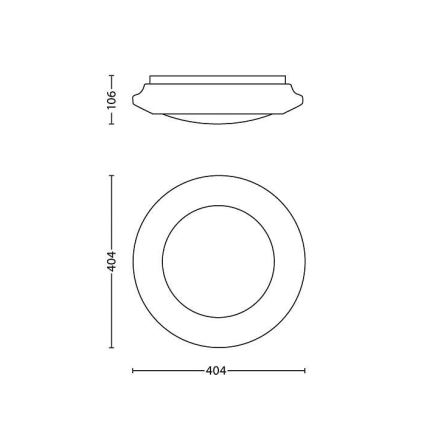 Philips - Стельовий LED світильник LED/22W/230V 2700K