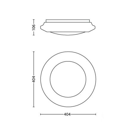 Philips - Стельовий LED світильник LED/22W/230V 4000K