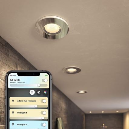 Philips - Світлодіодне підсвічування для ванної кімнати з регульованою яскравістю Hue ADORE 1xGU10/5W/230V IP44