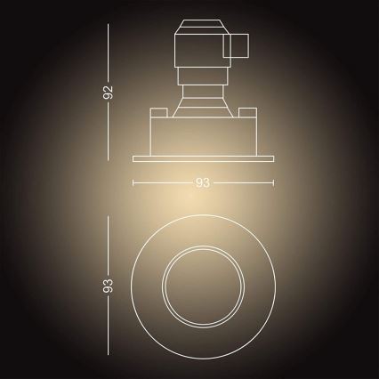 Philips - Світлодіодне підсвічування для ванної кімнати з регульованою яскравістю Hue ADORE 1xGU10/5W/230V IP44