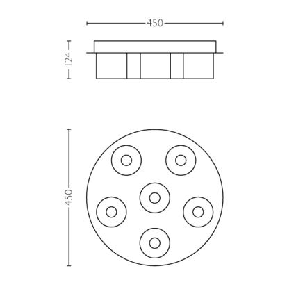 Philips 36446/11/P1 - Світлодіодний стельовий світильник з регулюванням яскравості INSTYLE BYZANTIN 6xLED/5W/230V