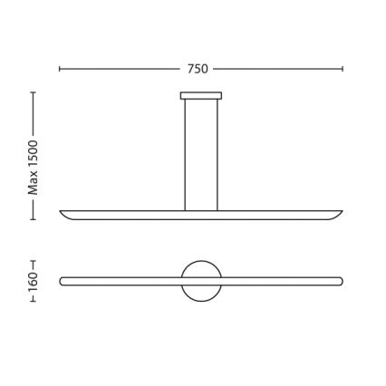 Philips 40747/48/16 - Светодиодная подвесная люстра с регулированием яркости MYLIVING SELV 2xLED/7,5W/230V