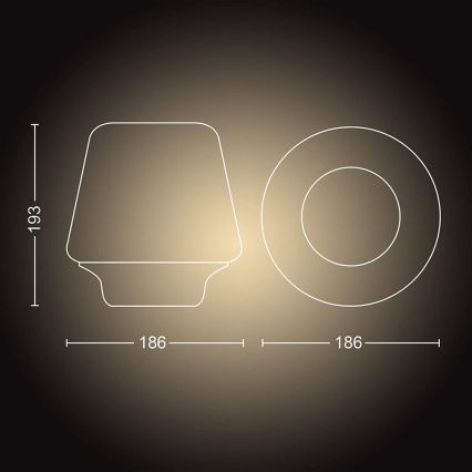 Philips - Светодиодная диммируемая лампа Hue WELLNESS 1xE27/8,5W/230V + пульт дистанционного управления