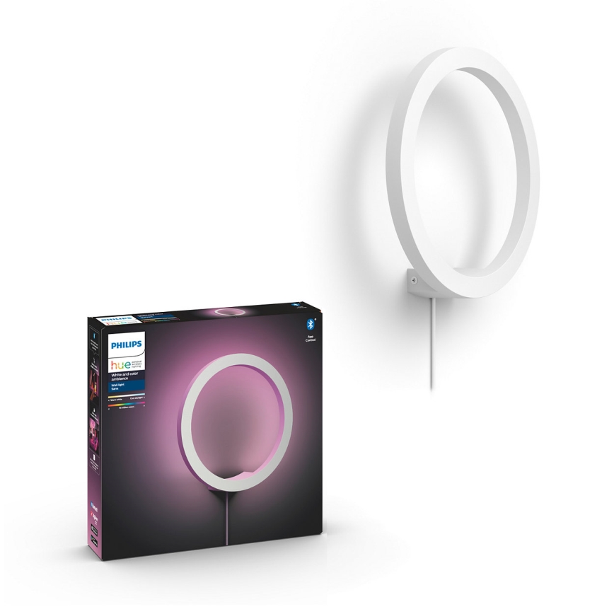Philips - Светодиодный настенный RGBW-светильник с регулированием яркости Hue SANA White and Color Ambiance LED/20W/230V