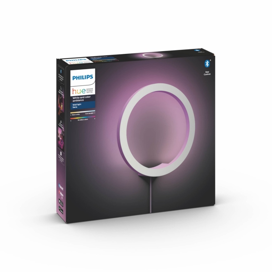 Philips - Светодиодный настенный RGBW-светильник с регулированием яркости Hue SANA White and Color Ambiance LED/20W/230V