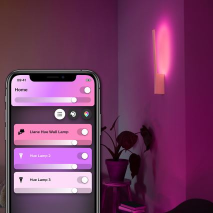 Philips - LED RGBW настінний світильник з можливістю затемнення Hue LIANE White And Color Ambiance LED/12W/230V
