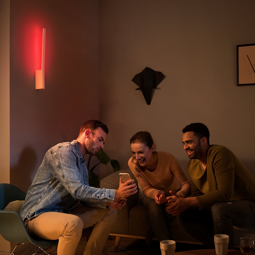 Philips - LED RGBW настінний світильник з можливістю затемнення Hue LIANE White And Color Ambiance LED/12W/230V