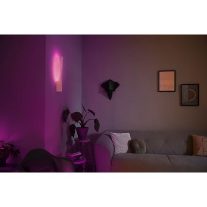 Philips - Светодиодный настенный RGBW-светильник с регулированием яркости Hue LIANE White And Color Ambiance 1xLED/12W/230V