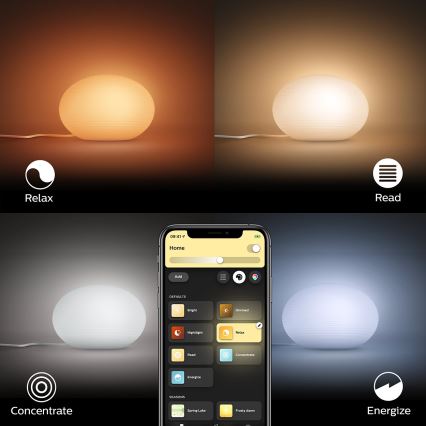 Philips - Светодиодная настольная RGB-лампа с регулированием яркости Hue FLOURISH White And Color Ambiance 1xE27/9,5W/230V