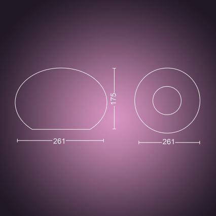 Philips - Светодиодная настольная RGB-лампа с регулированием яркости Hue FLOURISH White And Color Ambiance 1xE27/9,5W/230V