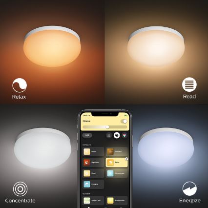 Philips - Стельовий RGBW-світильник з регулюванням яскравості Hue FLOURISH White And Color Ambiance LED/32W/230V
