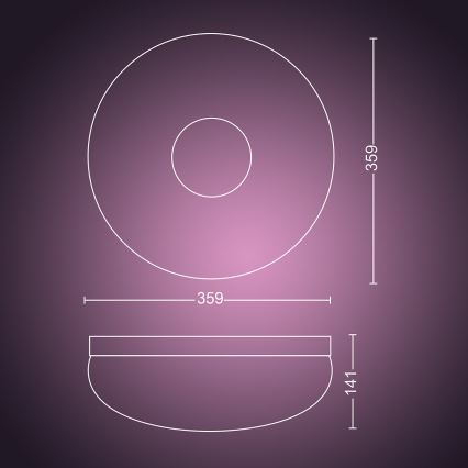 Philips - Стельовий RGBW-світильник з регулюванням яскравості Hue FLOURISH White And Color Ambiance LED/32W/230V