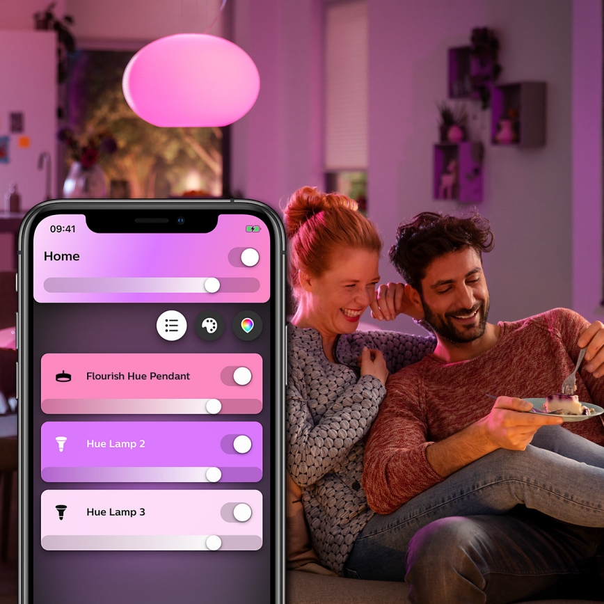 Philips - LED RGBW Підвісна люстра з регулюванням яскравості Hue FLOURISH LED/39W/230V