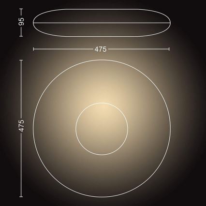 Philips - Светодиодный светильник с регулированием яркости Hue CHER LED/33,5W/230V + пульт ДУ