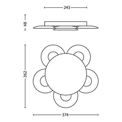 Philips 40970/48/16 - Светодиодный потолочный светильник с регулированием яркости VAGA LED/15W/230V