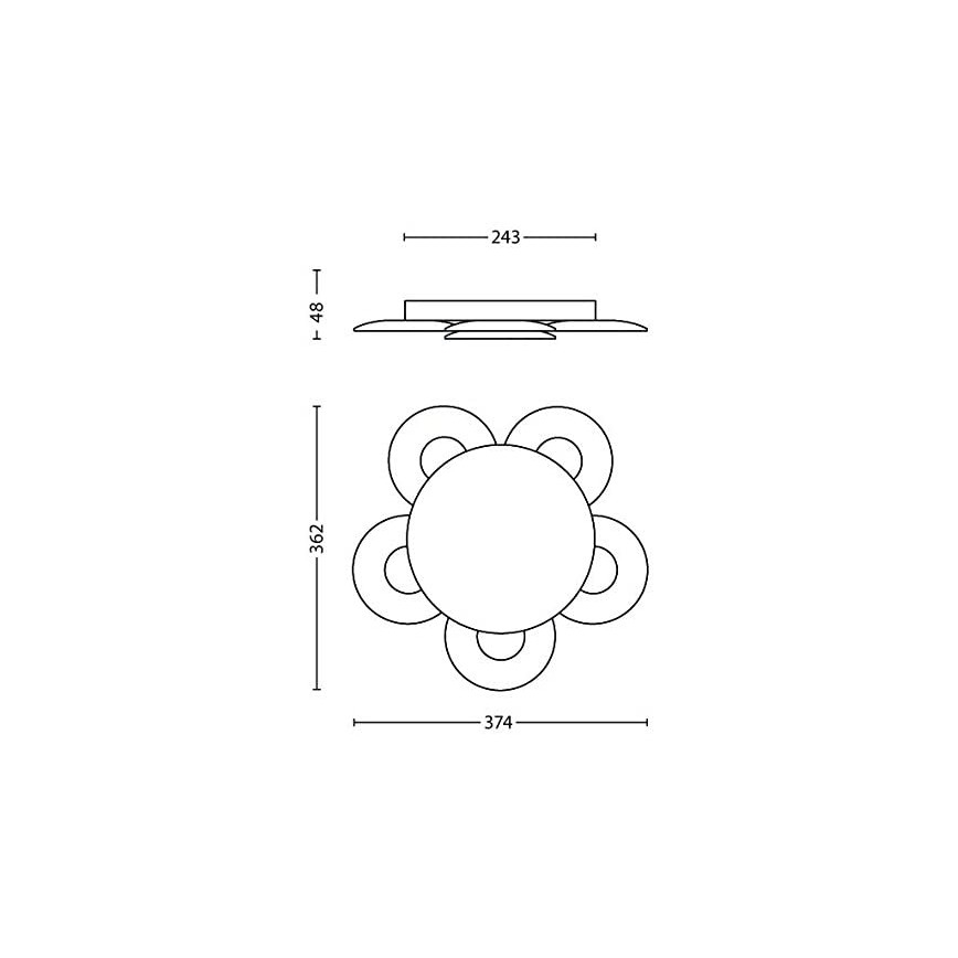 Philips 40970/48/16 - Світлодіодний стельовий світильник VAGA 6xHighPower LED/2,5W/230V