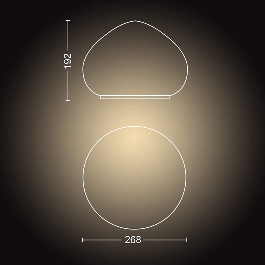 Philips - Светодиодная лампа с регулированием яркости Hue WELLNER 1xE27/8,5W/230V + дистанционное управление