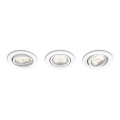 Philips 50113/31/P0 - НАБІР 3x LED Димерний підвісний стельовий світильник CASEMENT 3xLED/4,5W/230V
