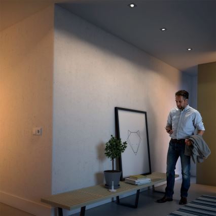 Philips 50123/87/P0 - НАБІР 3x LED Вбудований стельовий світильник з регулюванням яскравості CASEMENT LED/4,5W/230V
