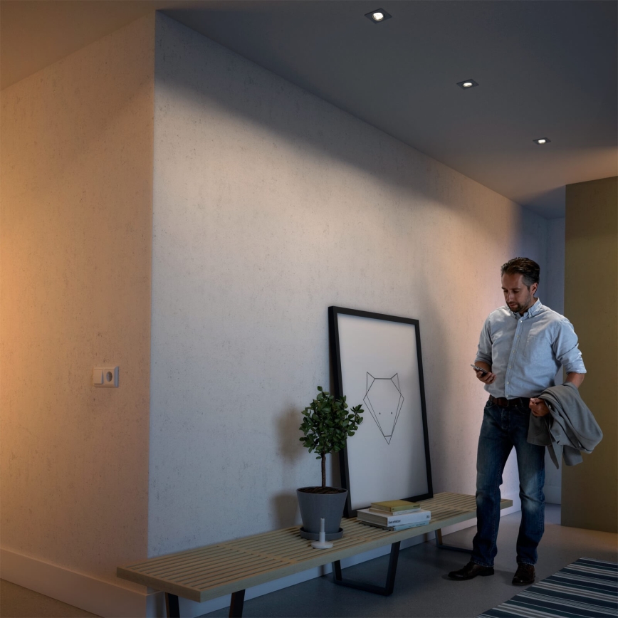 Philips 50123/87/P0 - НАБІР 3x LED Вбудований стельовий світильник з регулюванням яскравості CASEMENT LED/4,5W/230V